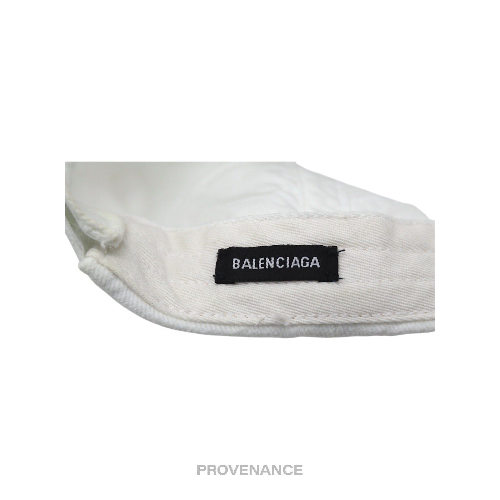 Balenciaga Embroidered Logo Cap Hat - White - 9