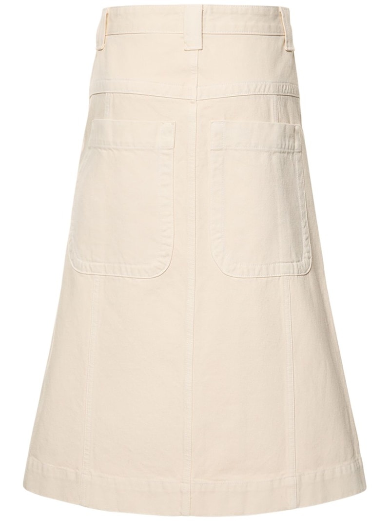 Caroline cotton denim midi skirt - 5