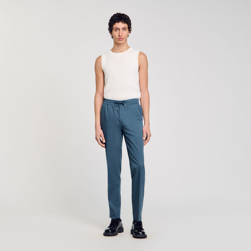 Sandro ELASTICATED STRAIGHT-LEG TROUSERS outlook