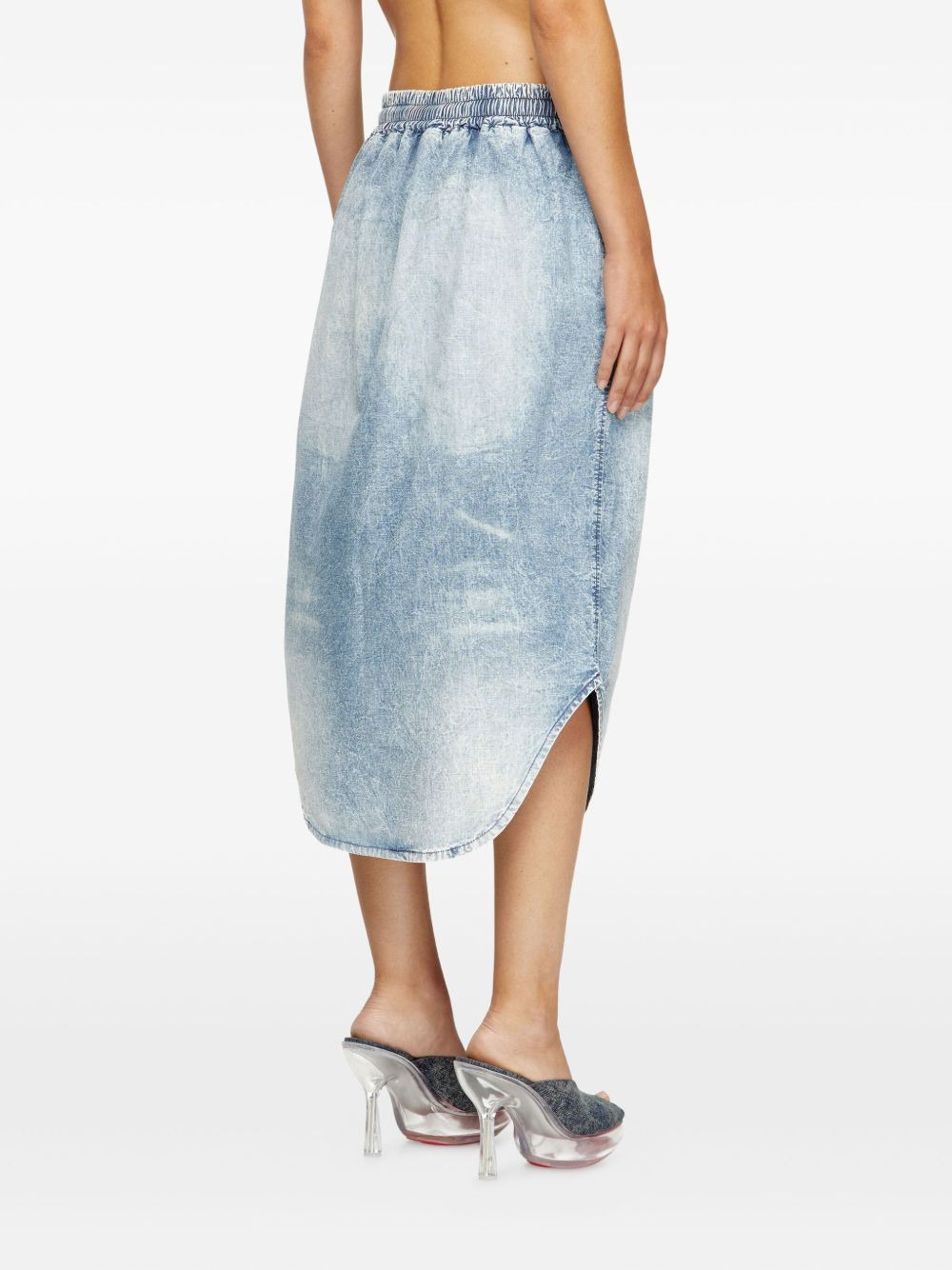 DE-Ashley-S elastic-waistband curved-hem midi skirt - 4