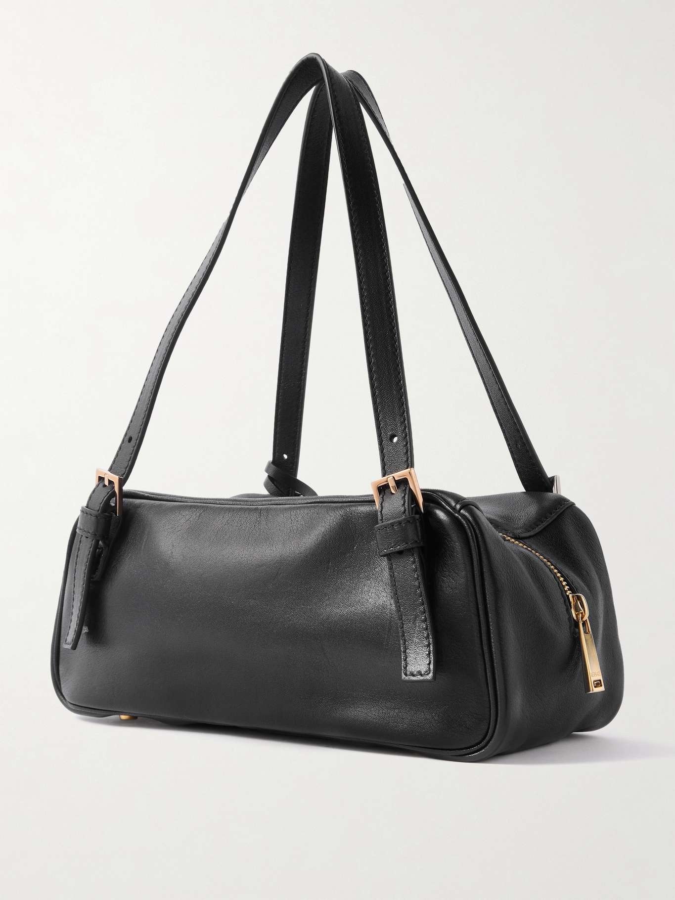 Versace★素敵！Black Leather Large Shoulder Bag Versace Jeans Couture Shoulder Bag With Plaque Black
