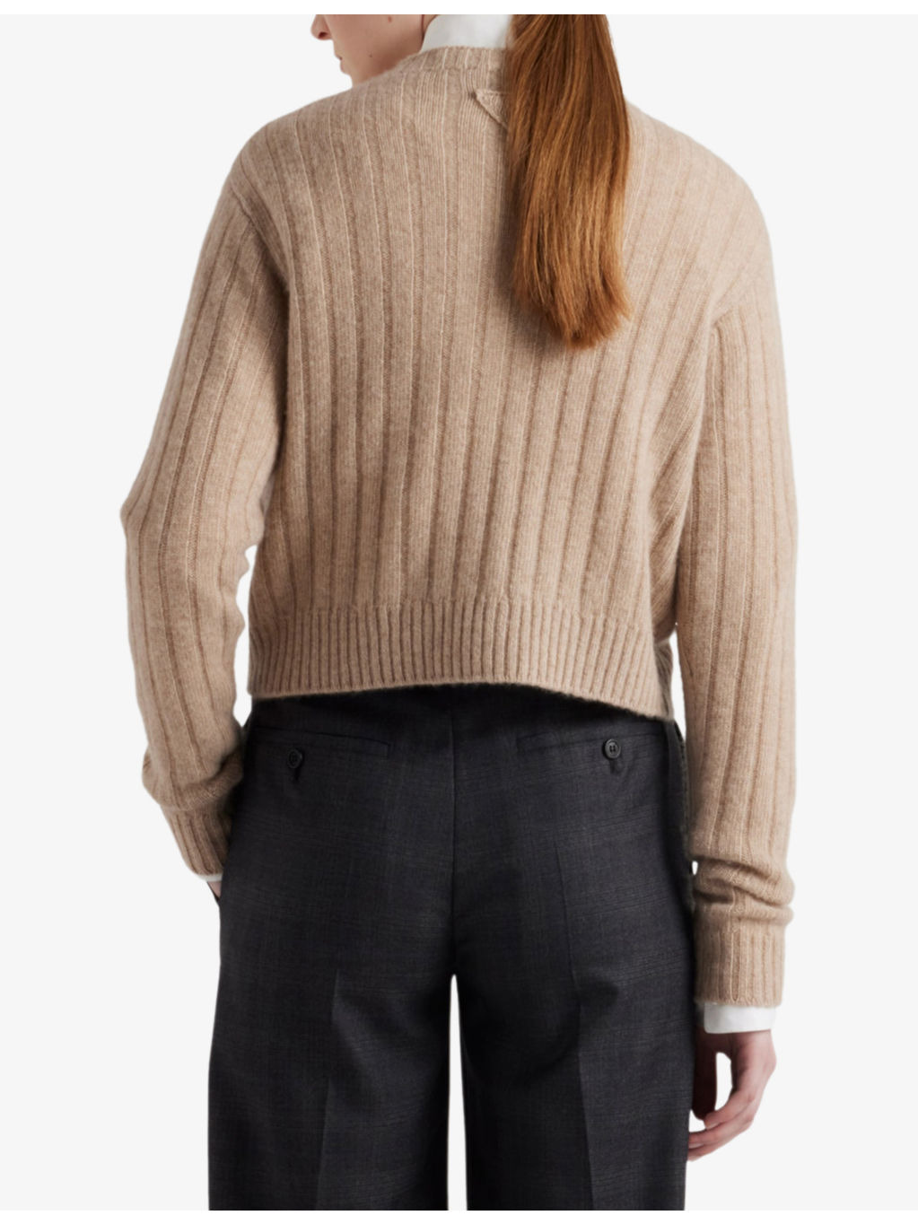 Round-Neck Ribbed Cashmere Jumper - 4