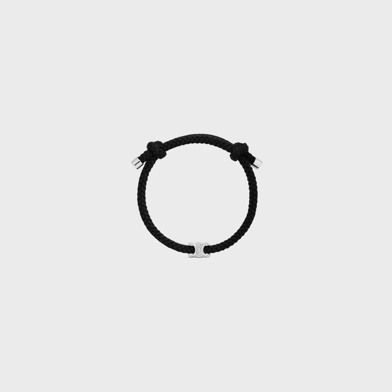 Triomphe Beach Bracelet in Acrylic and Brass with Rhodium Finish 1