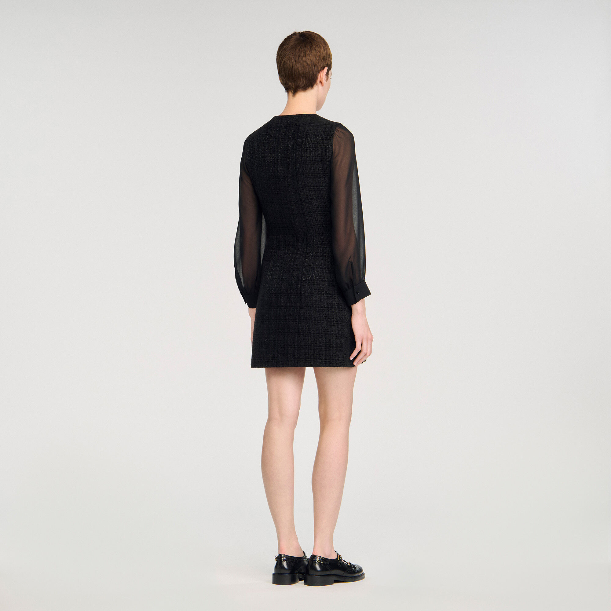 LONG-SLEEVED MINI DRESS - 5