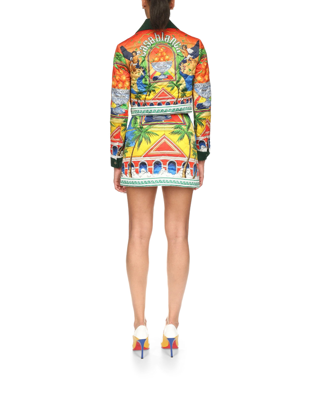 Triomphe D'Orange Quilted Cropped Jacket | Casablanca Paris - 4