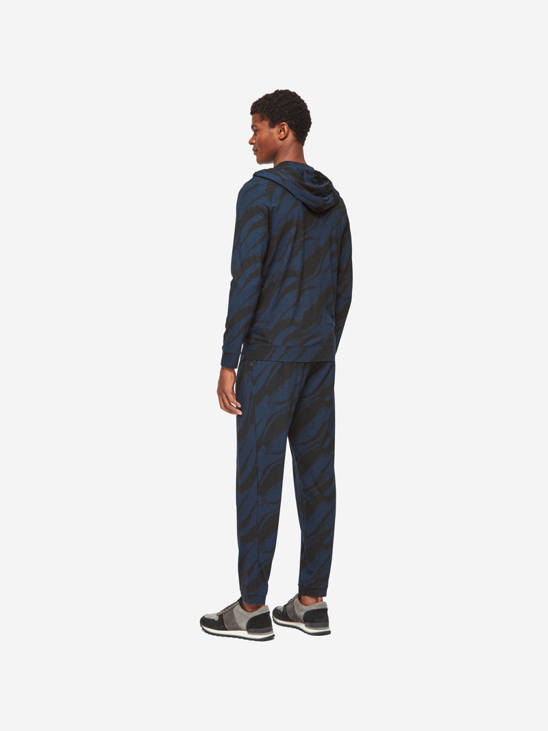 Men's Hoodie London 8 Micro Modal Navy - 4