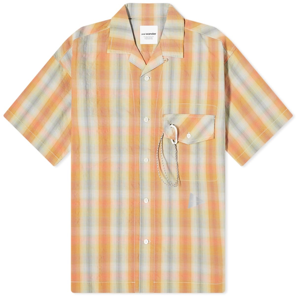 and wander Dry Check Short Sleeve Shirt - 1