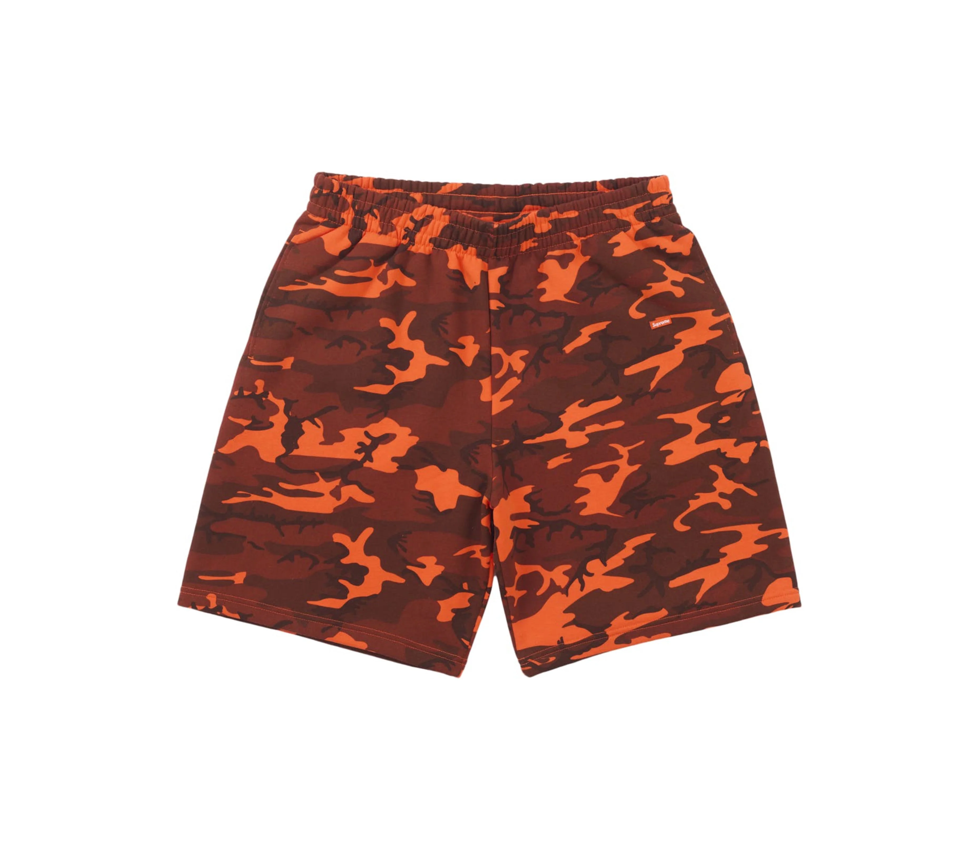 Supreme 'Small Box' Sweatshort (Orange Camo) - 1