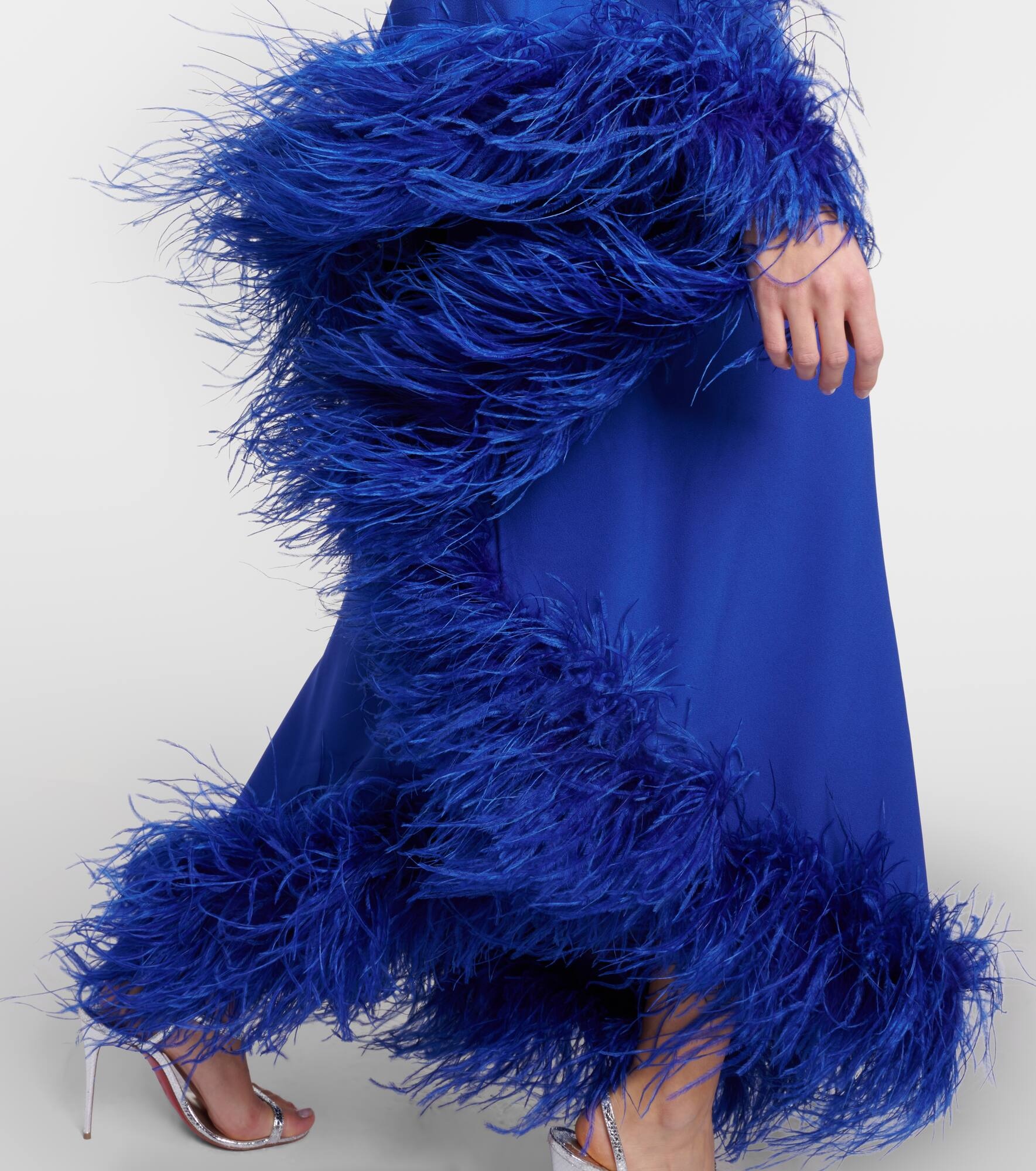 Ubud Extravaganza feather-trimmed gown - 5