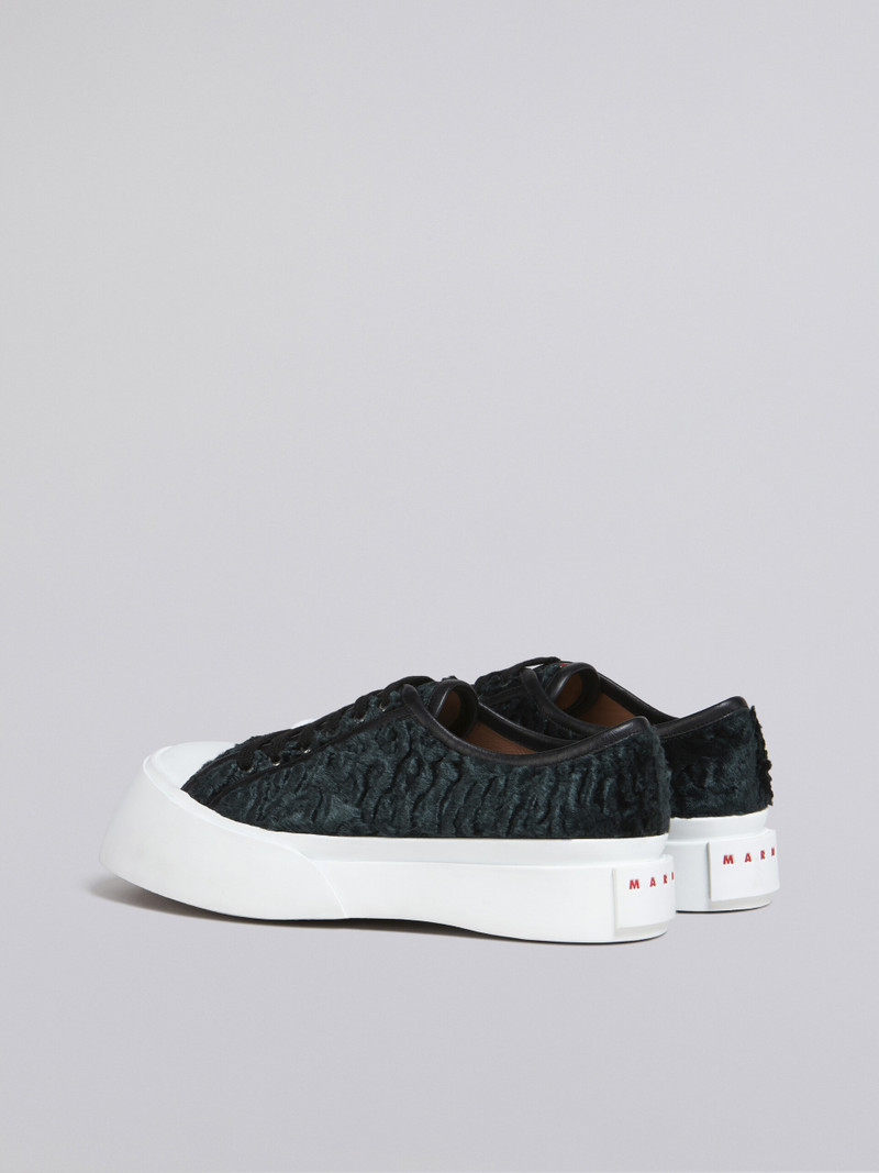Marni BLACK CURLY FABRIC PABLO LACE-UP SNEAKER outlook