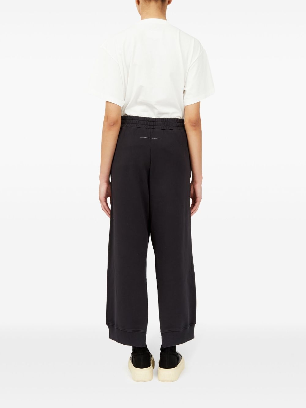 numbers-motif flared trousers - 4
