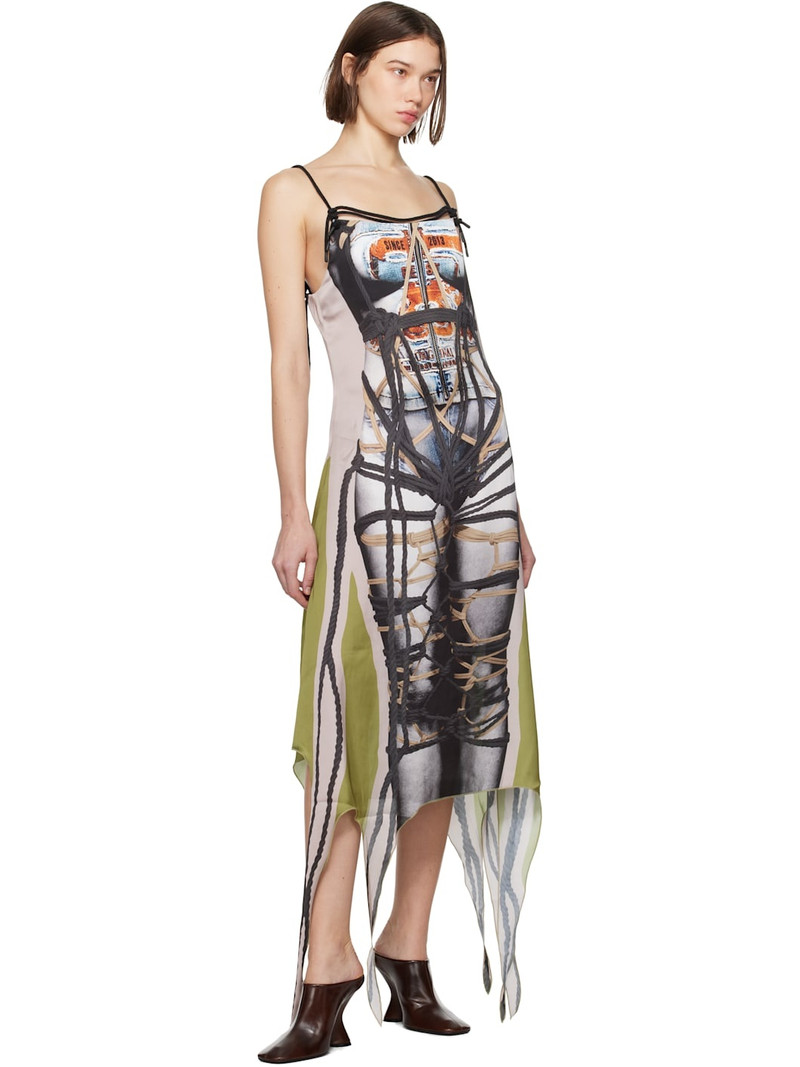 Y/Project Multicolor Bondage Print Midi Dress outlook