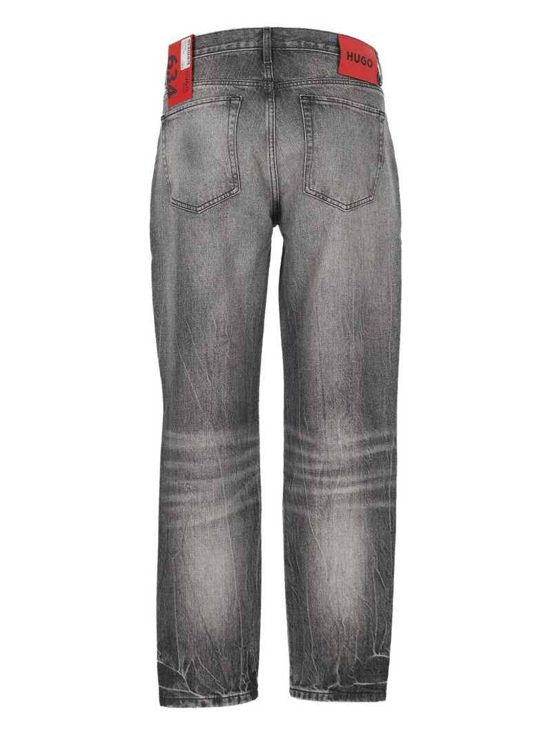 BOSS logo-patch distressed jeans outlook