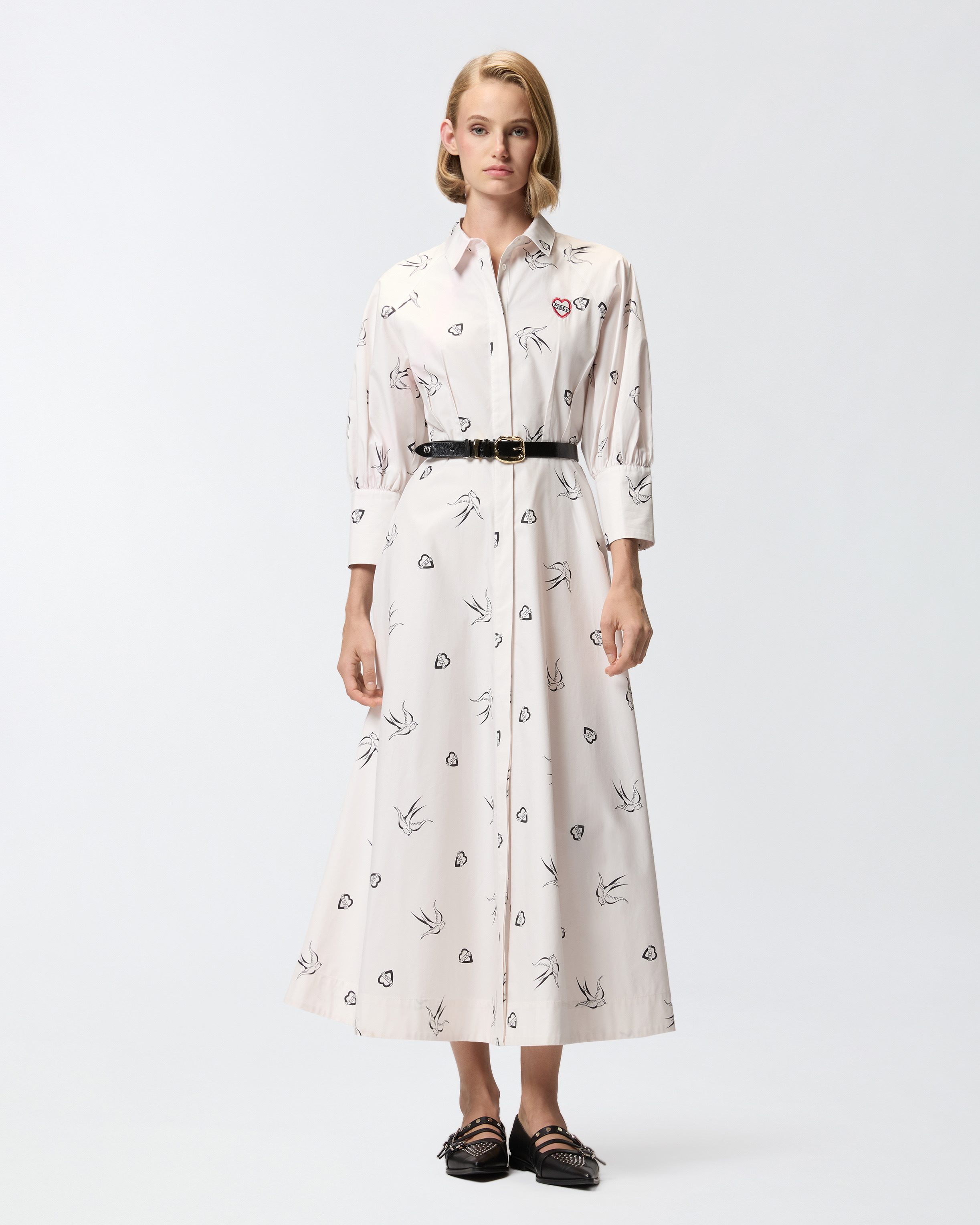 TATTOO-PRINT SHIRT DRESS - 2