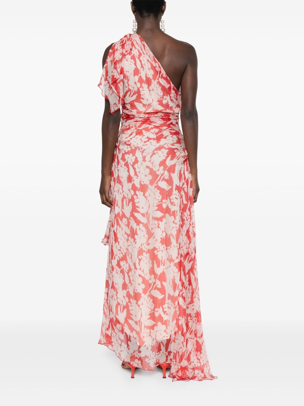 one-shoulder midi dress - 4