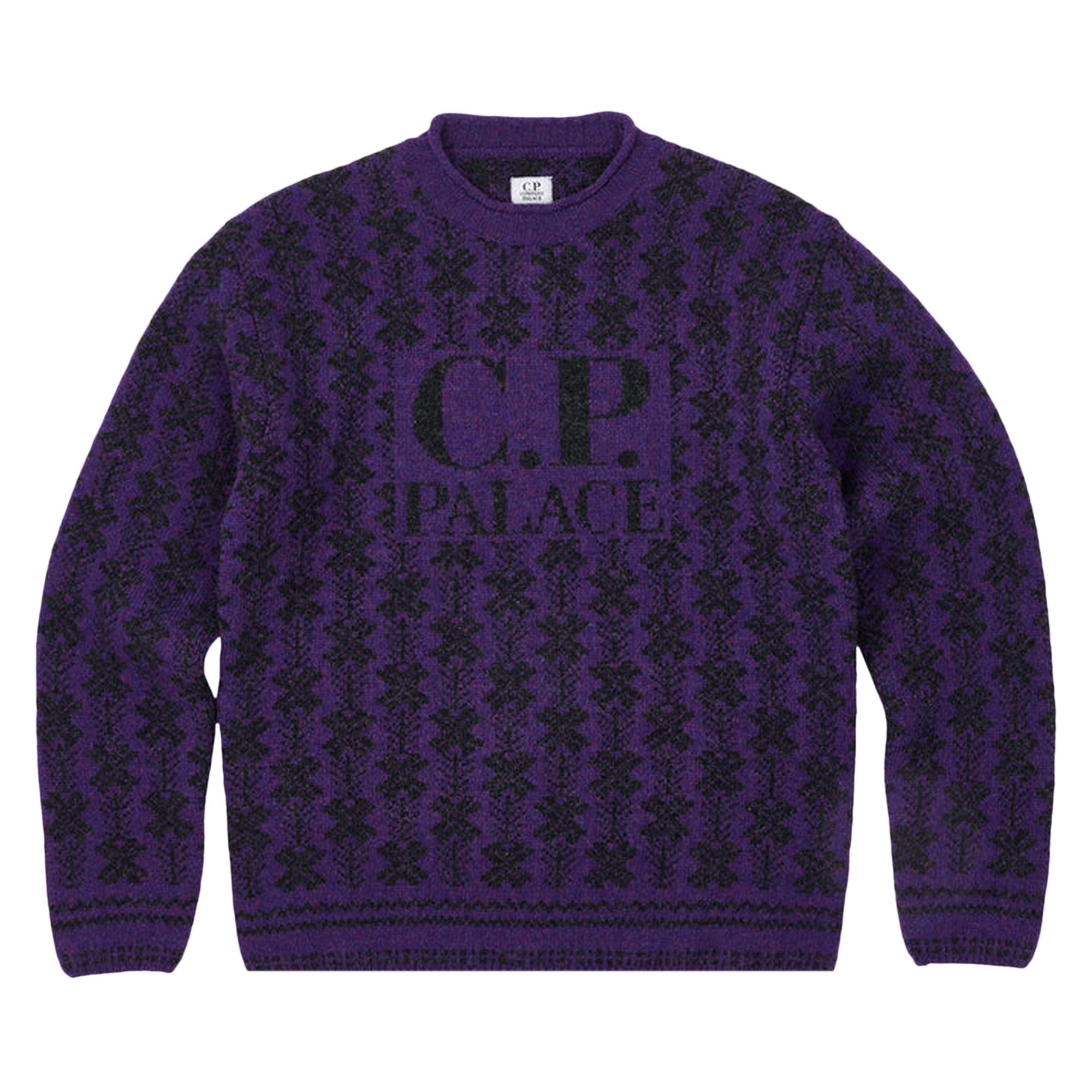 Palace x C.P. Company Lambswool Knit 'Purple' - 1