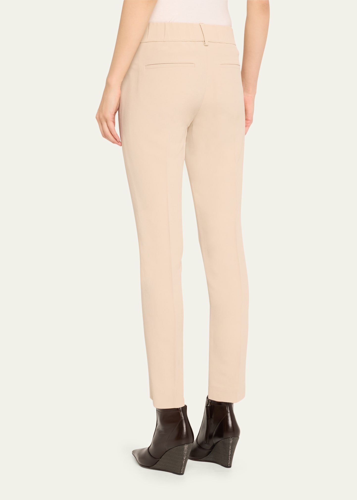 Pull-On Silk Crepe Pants - 3