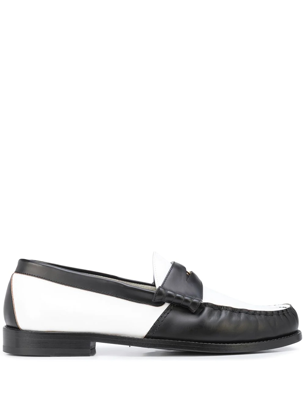 colour-block penny loafers - 1