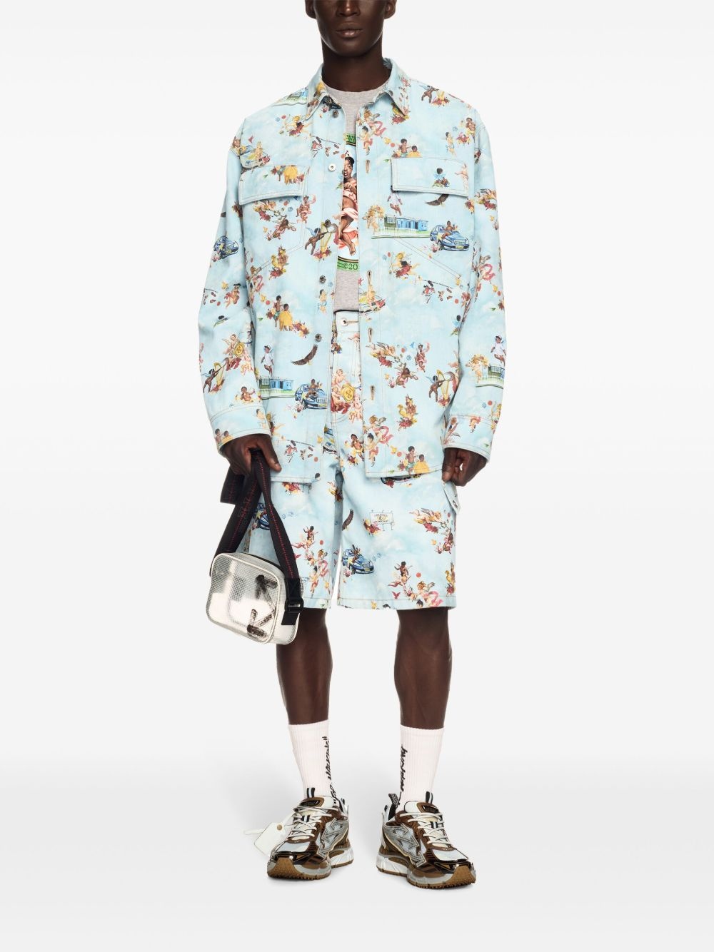 fresco-print shorts - 2