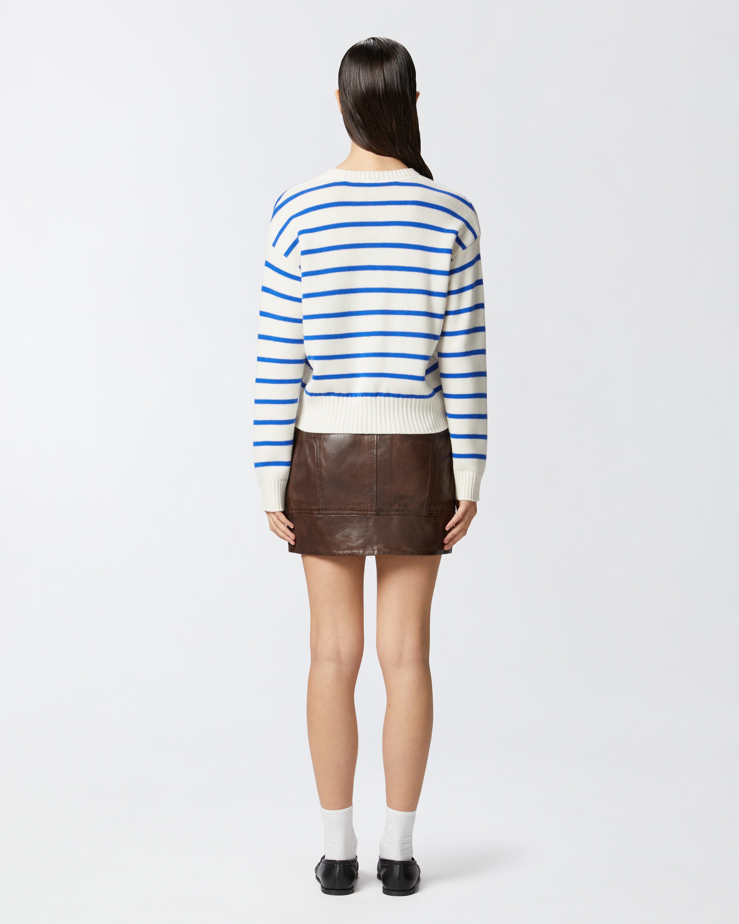 STRIPED SWEATER WITH LOGO - 4