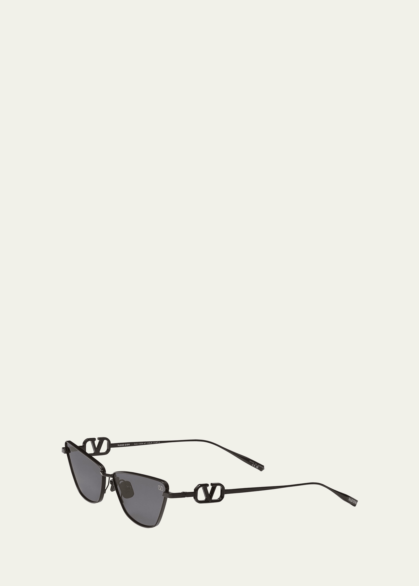 V-Logo Titanium Cat-Eye Sunglasses - 2