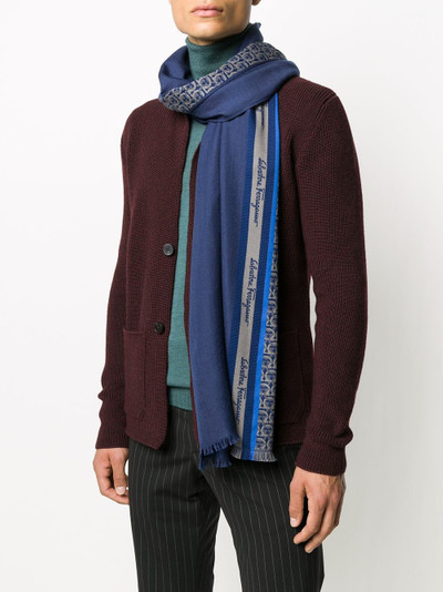 Salvatore Ferragamo Gancini print scarf outlook