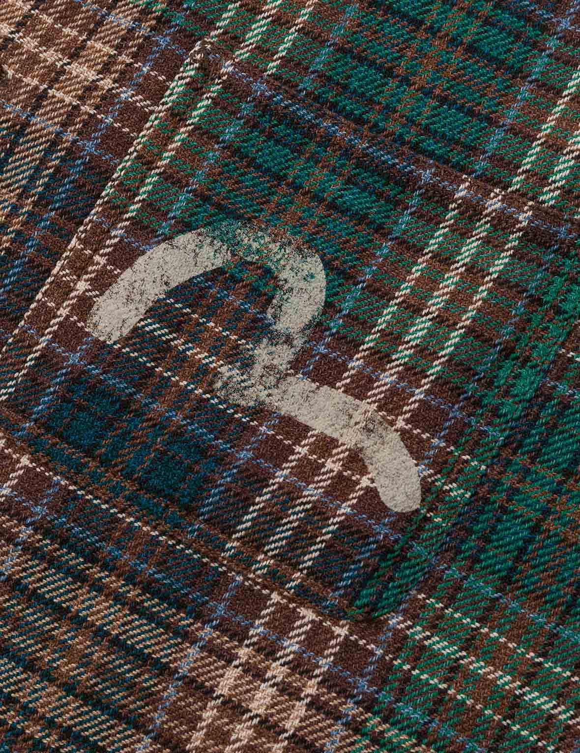Seagull Print Regular Fit Flannel Check Shirt - 7
