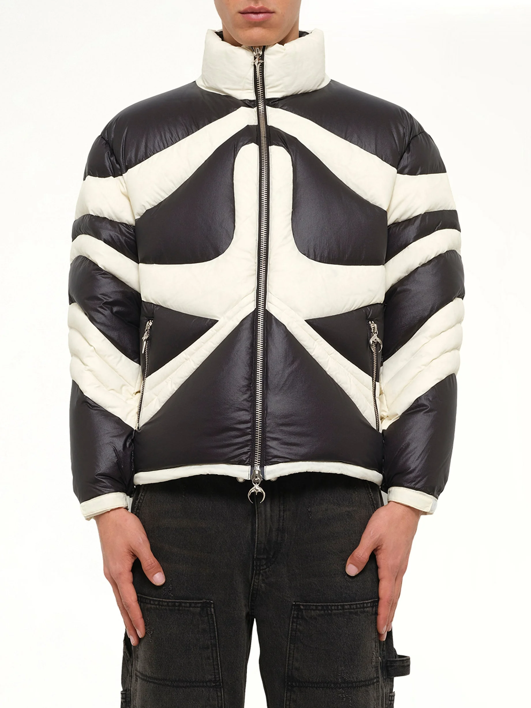TC Dunk Puffer Jacket in Black/Ivory - 1