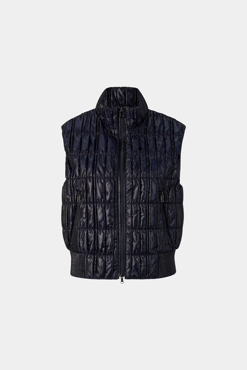 Sally quilted vest in Navy blue 1