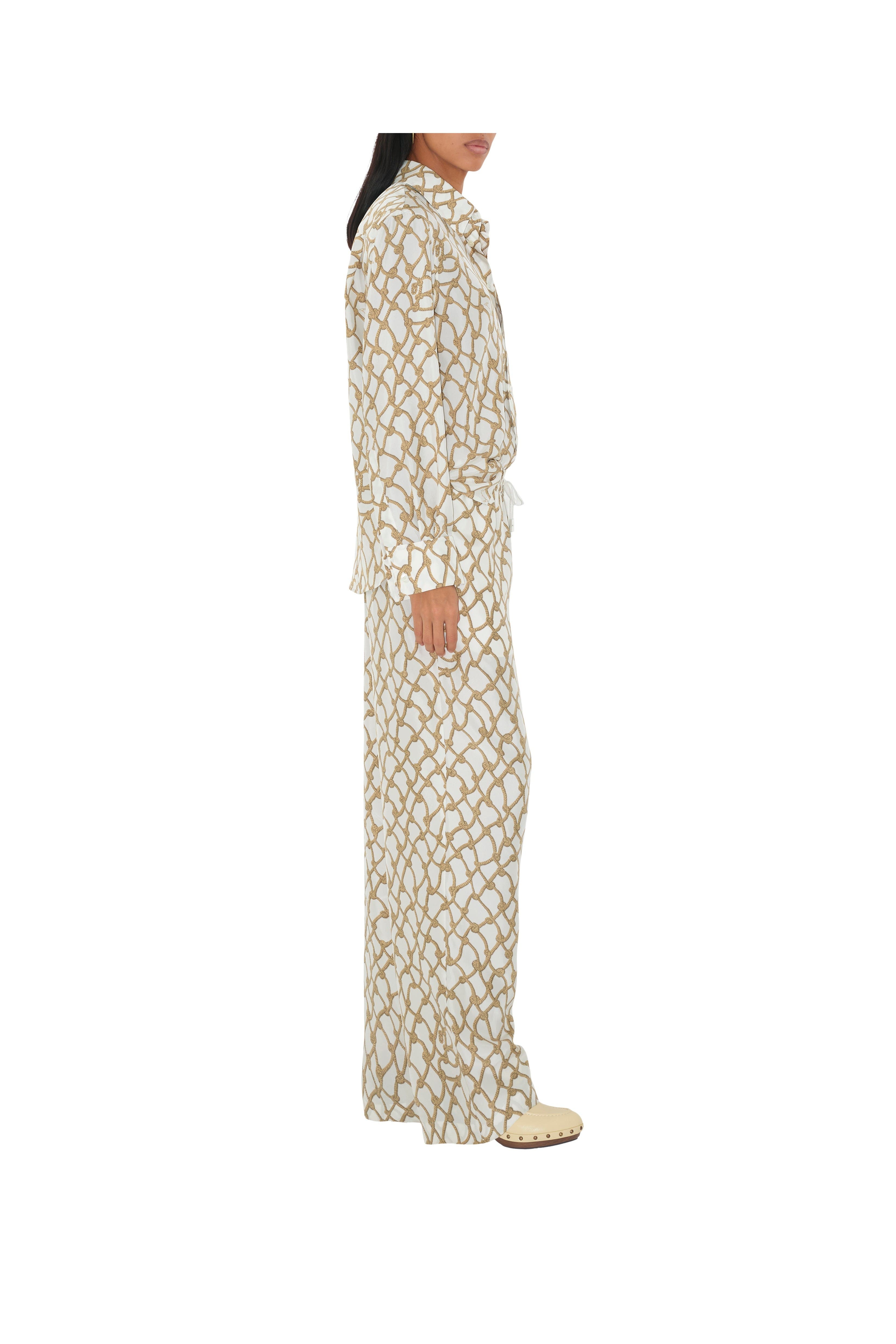 burberry Knot Silk Shirt in Thatch at Nordstrom - 3