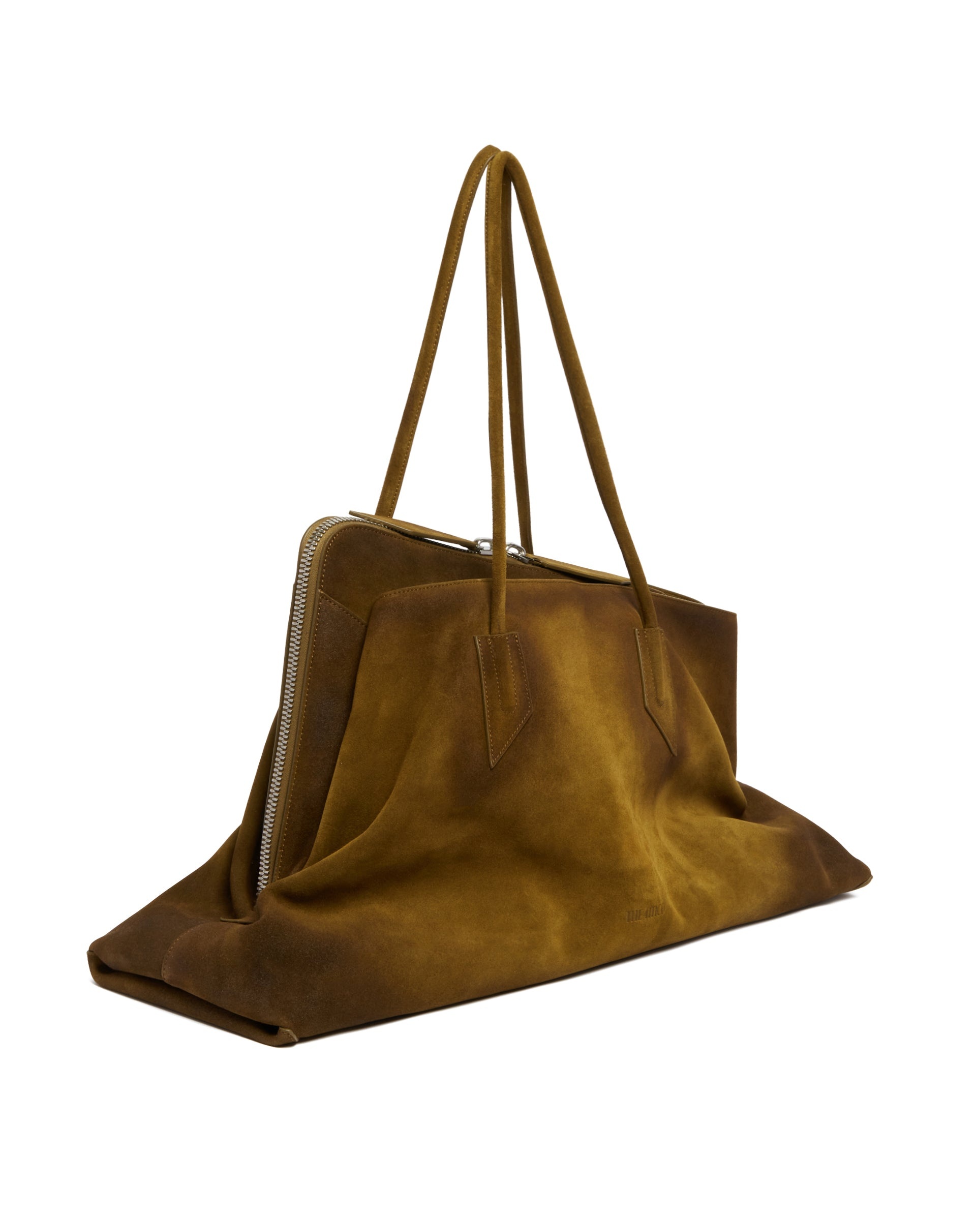Green Suede Large Passeggiata Bag - 6