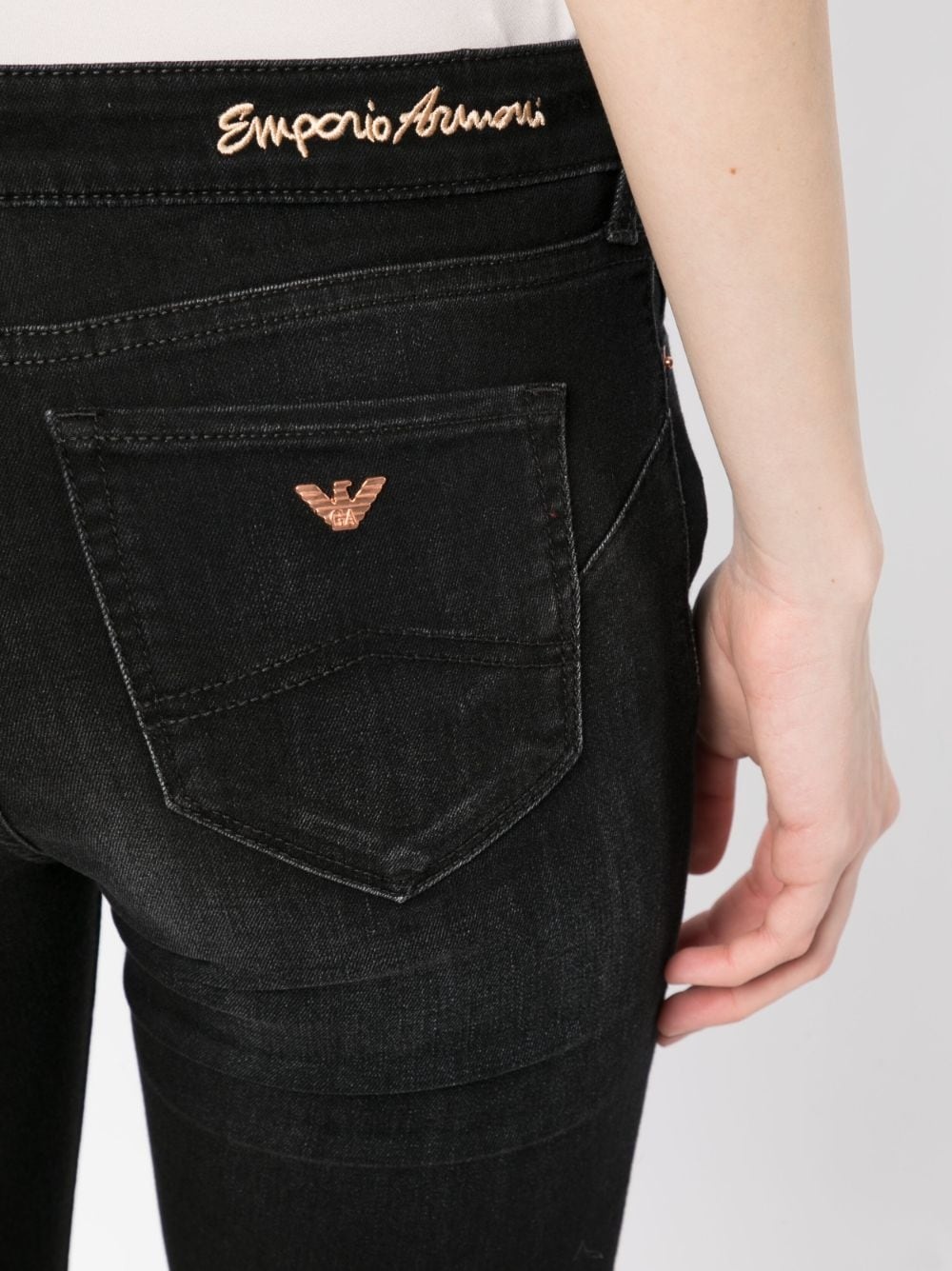embroidered-logo jeans - 5