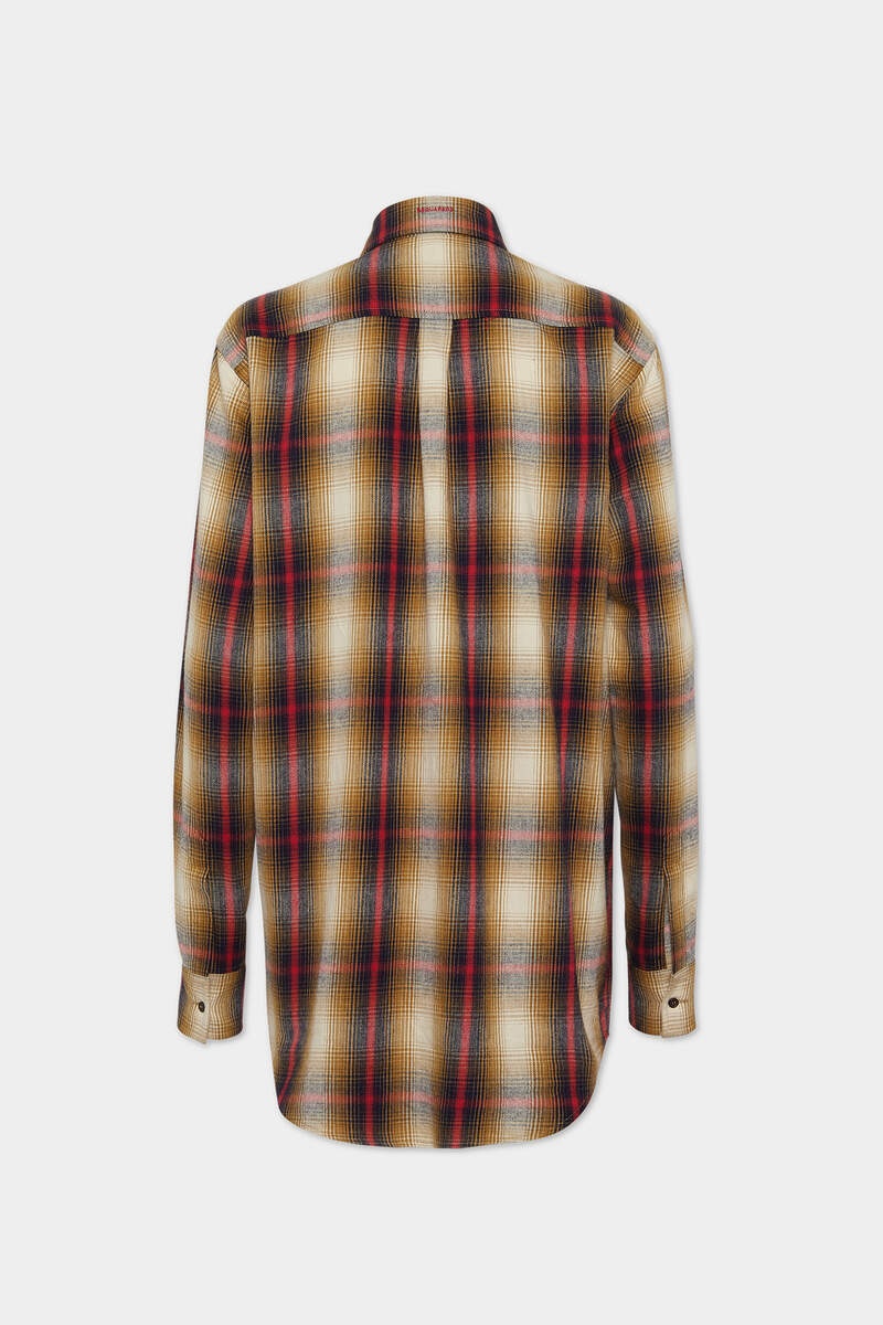 SPARKLING CHECKED FLANEL GRUNGE MILITARY SHIRT - 2