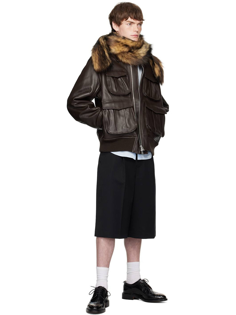 Simone Rocha 멀티 포켓 lambskin 가죽 재킷 outlook
