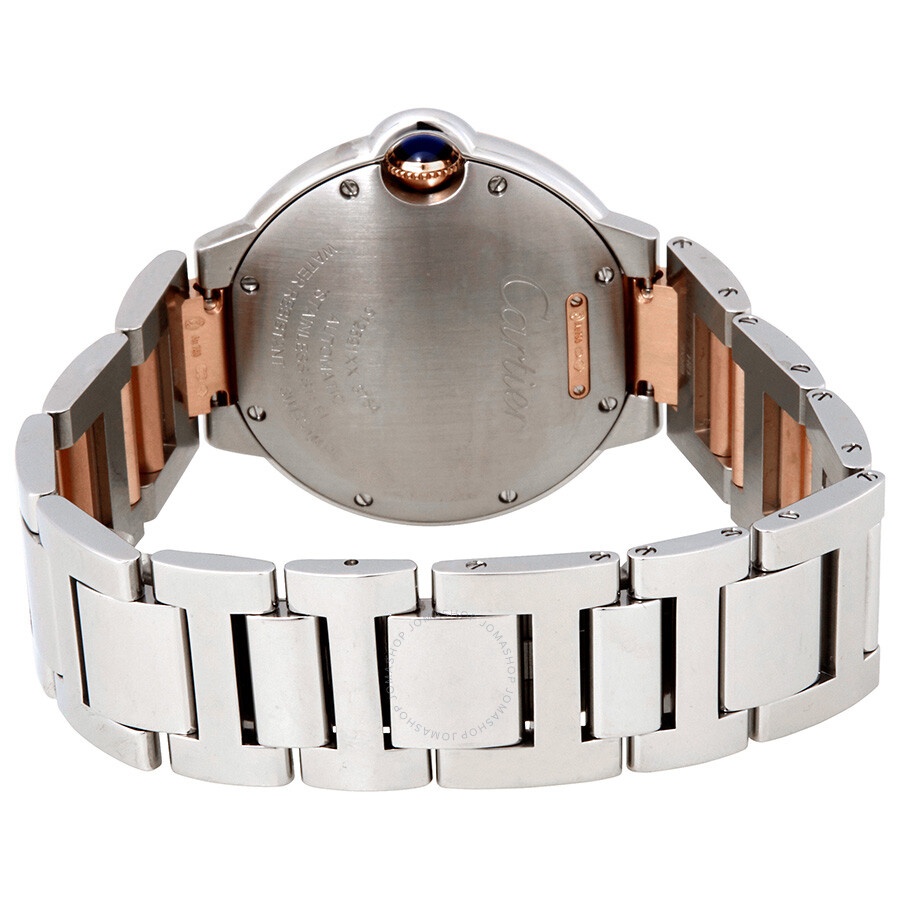 Cartier Ballon Bleu Automatic Diamond Dial Ladies Steel and 18kt Rose Gold Watch W3BB0013 - 3