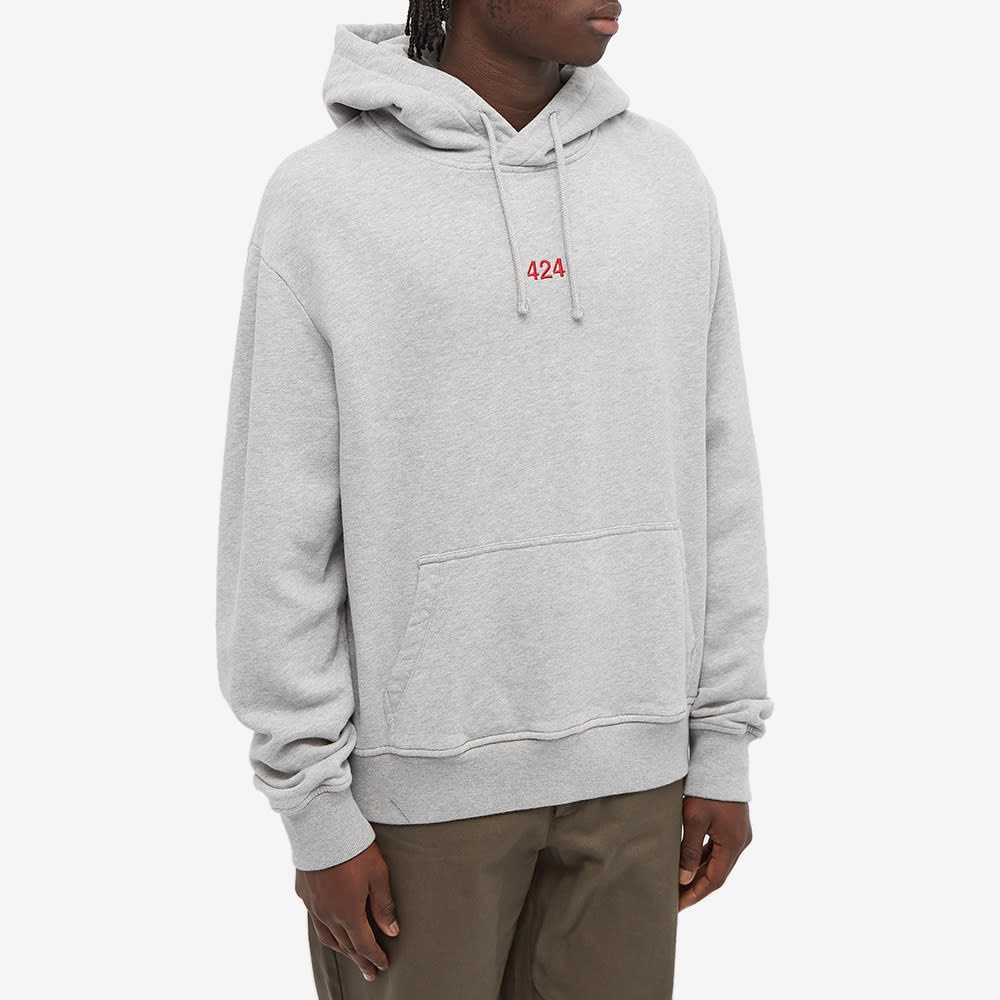 424 Alias Red Logo Popover Hoody - 4