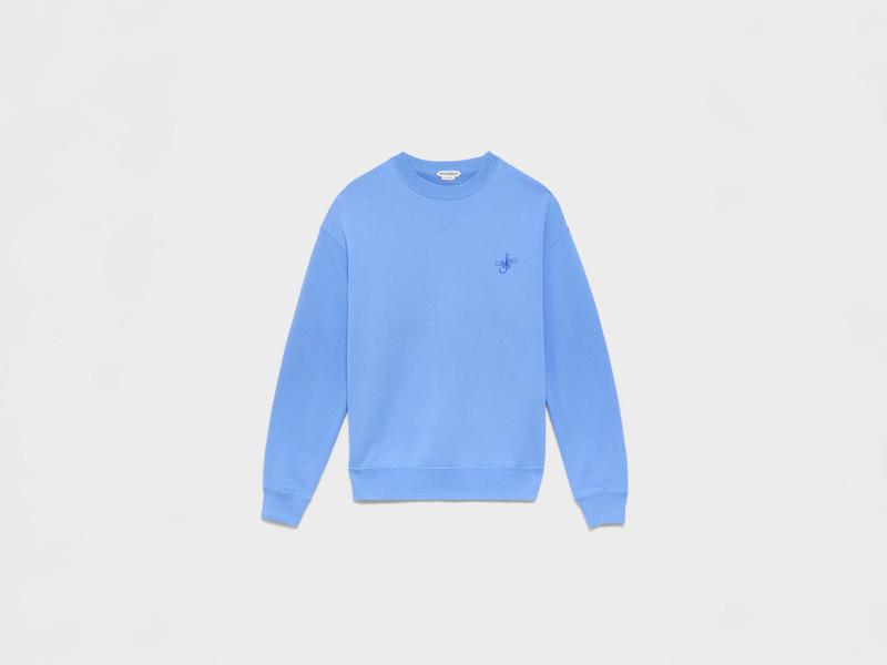 MENS RIBBON ANCHOR SWEATSHIRT IN WASHED BLUE - 1