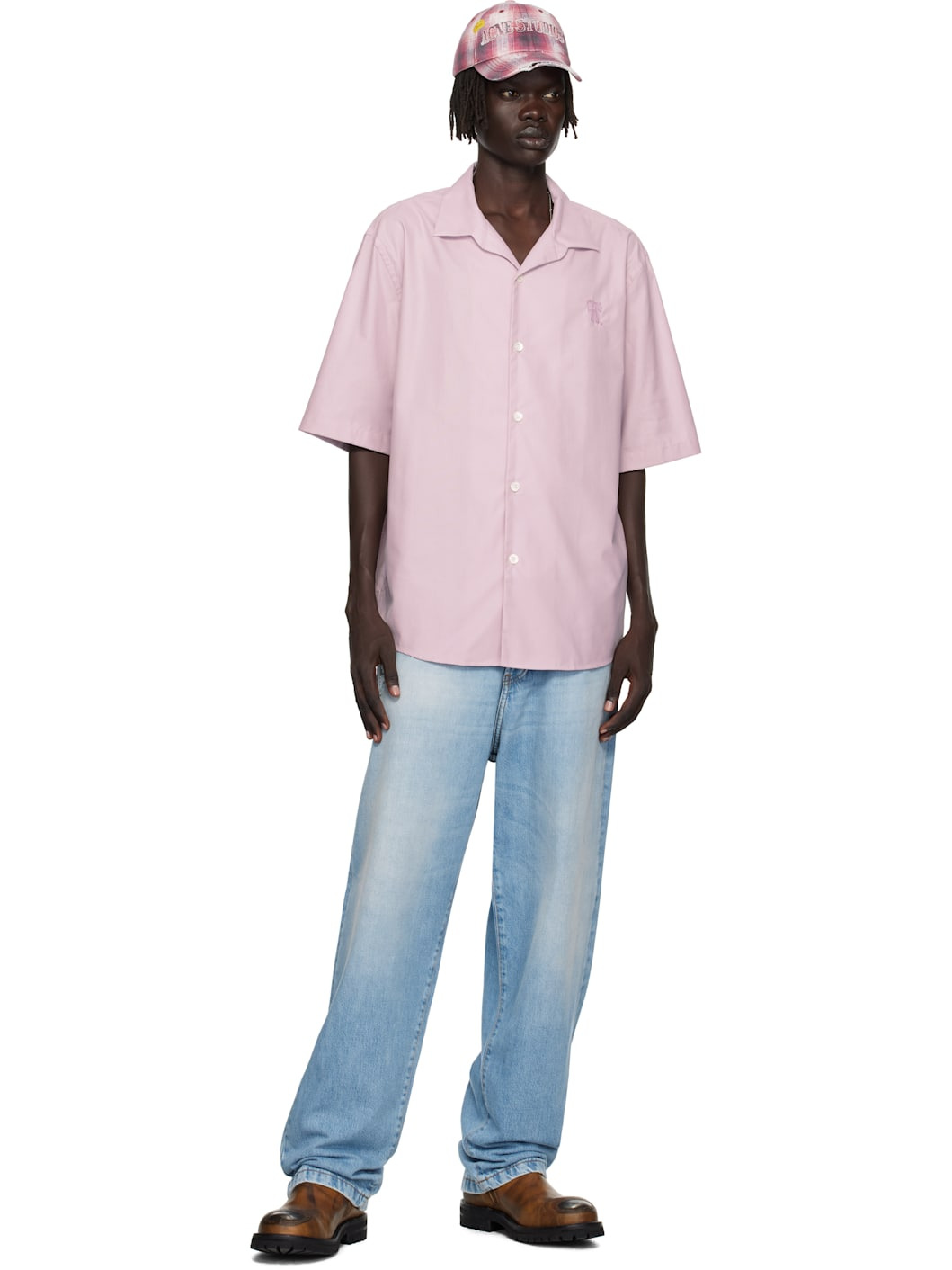 Pink Button-Up Shirt - 4