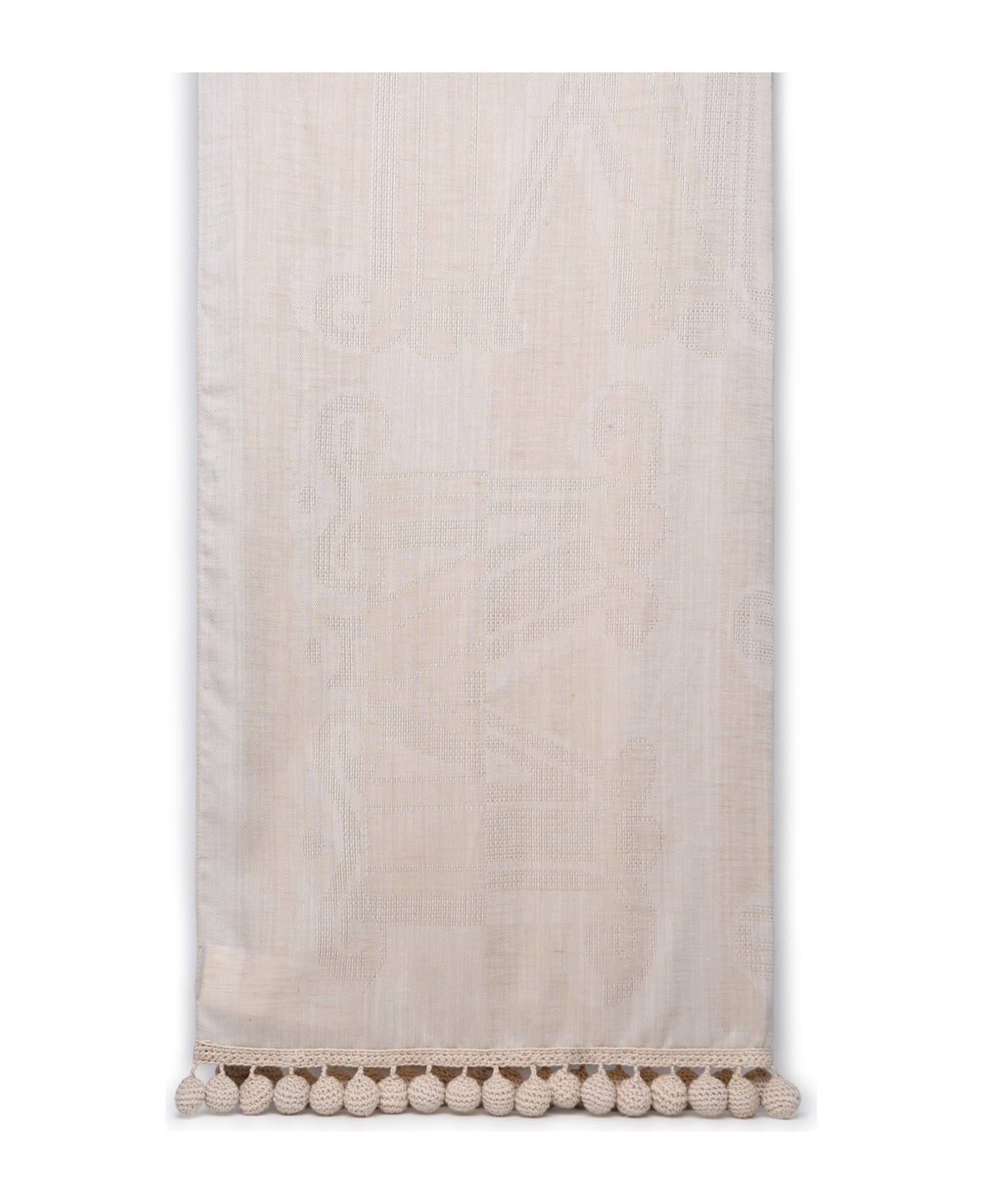 Beige Silk Blend Stole - 2