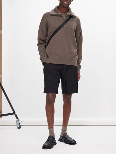 RÓHE Belted wool tailored shorts outlook