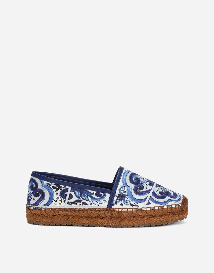 Printed brocade fabric espadrilles - 1