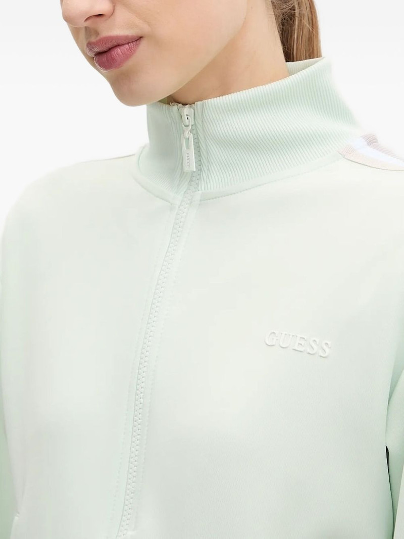 stripe-detail zip-up sweatshirt 3