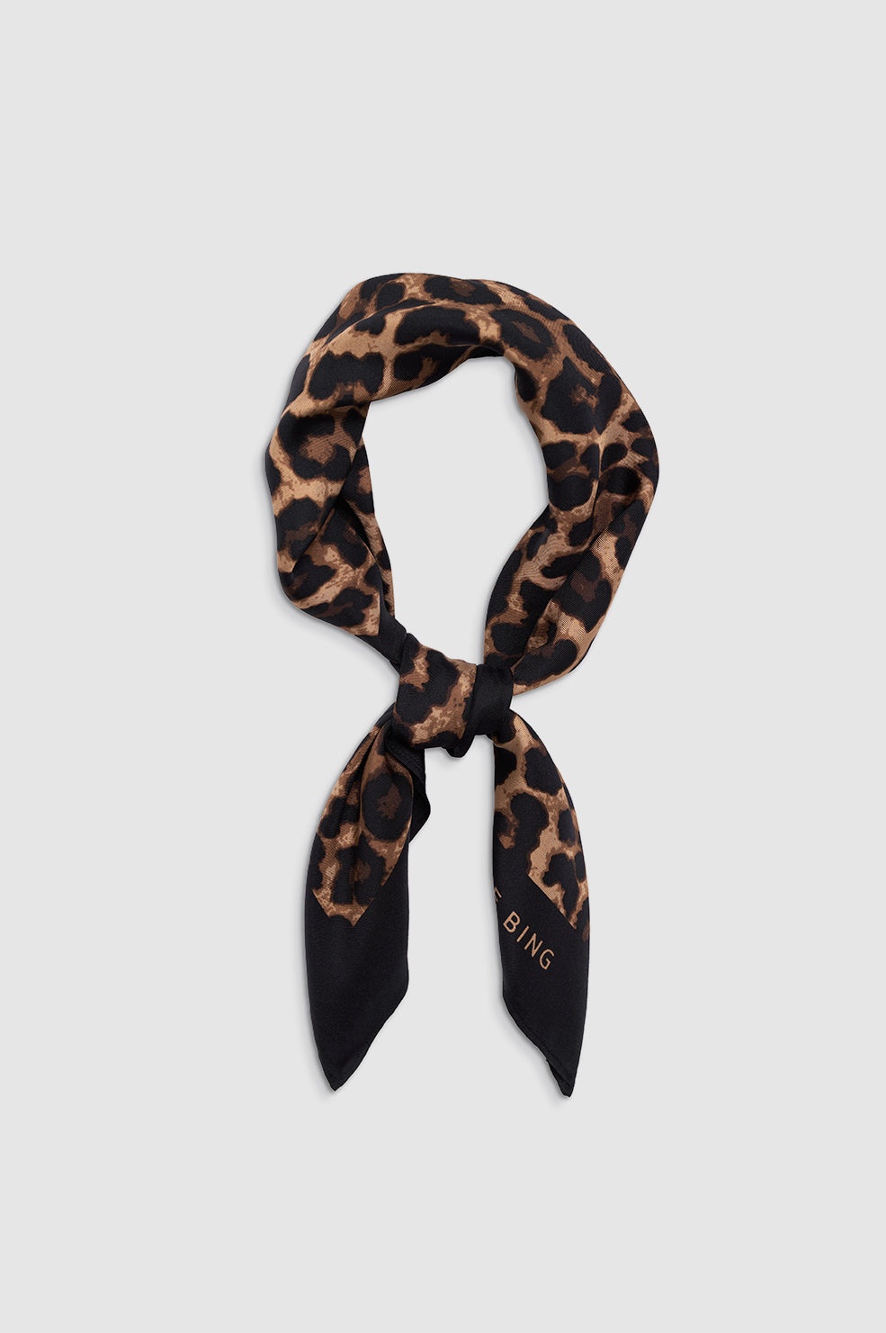 York Scarf - Black And Brown Leopard - 3