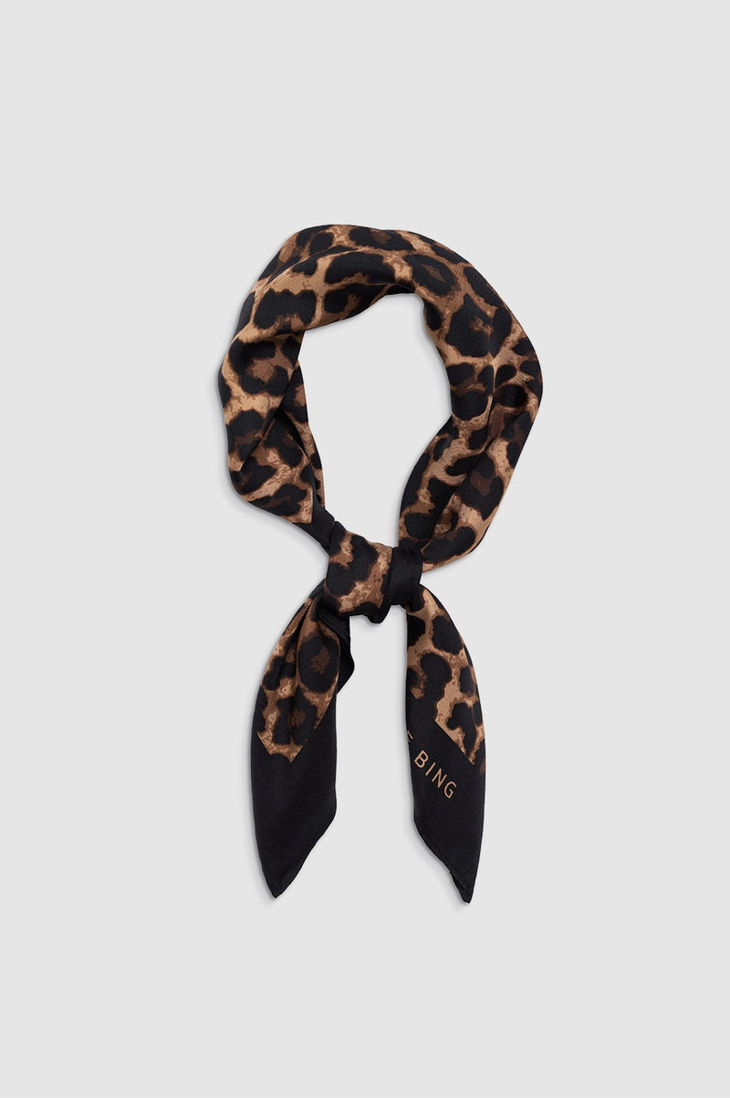 York Scarf - Black And Brown Leopard 3