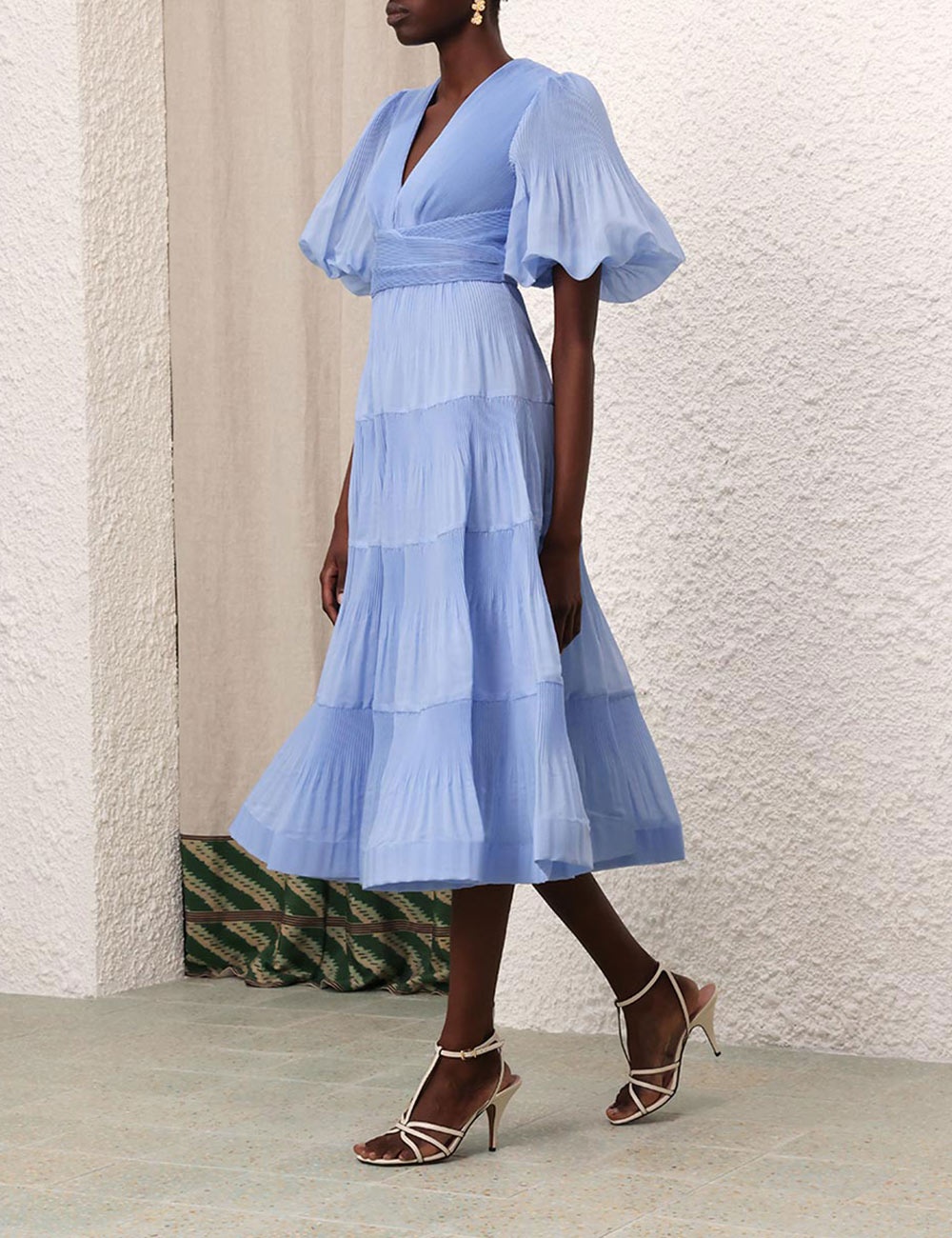 green emerald velvet dress Zimmermann Patience Embroidered Tie Shoulder Cami Midi Dress