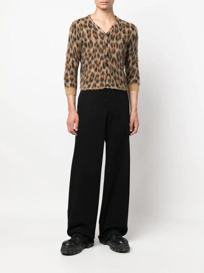 doublet leopard-print knitted jumper outlook