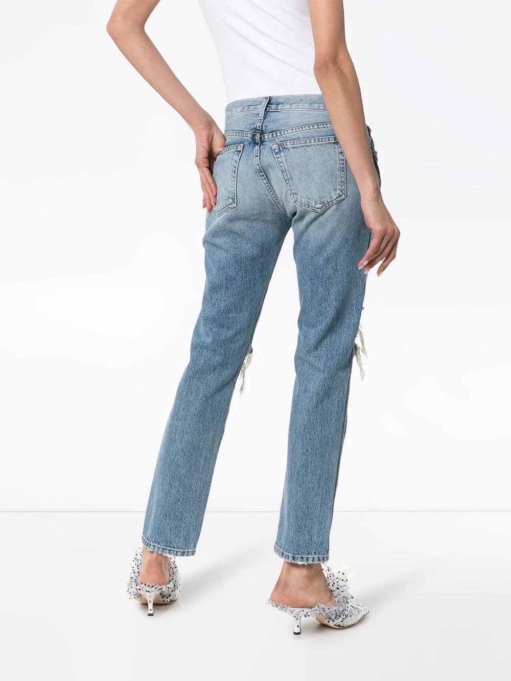 Kyle low rise distressed jeans - 4