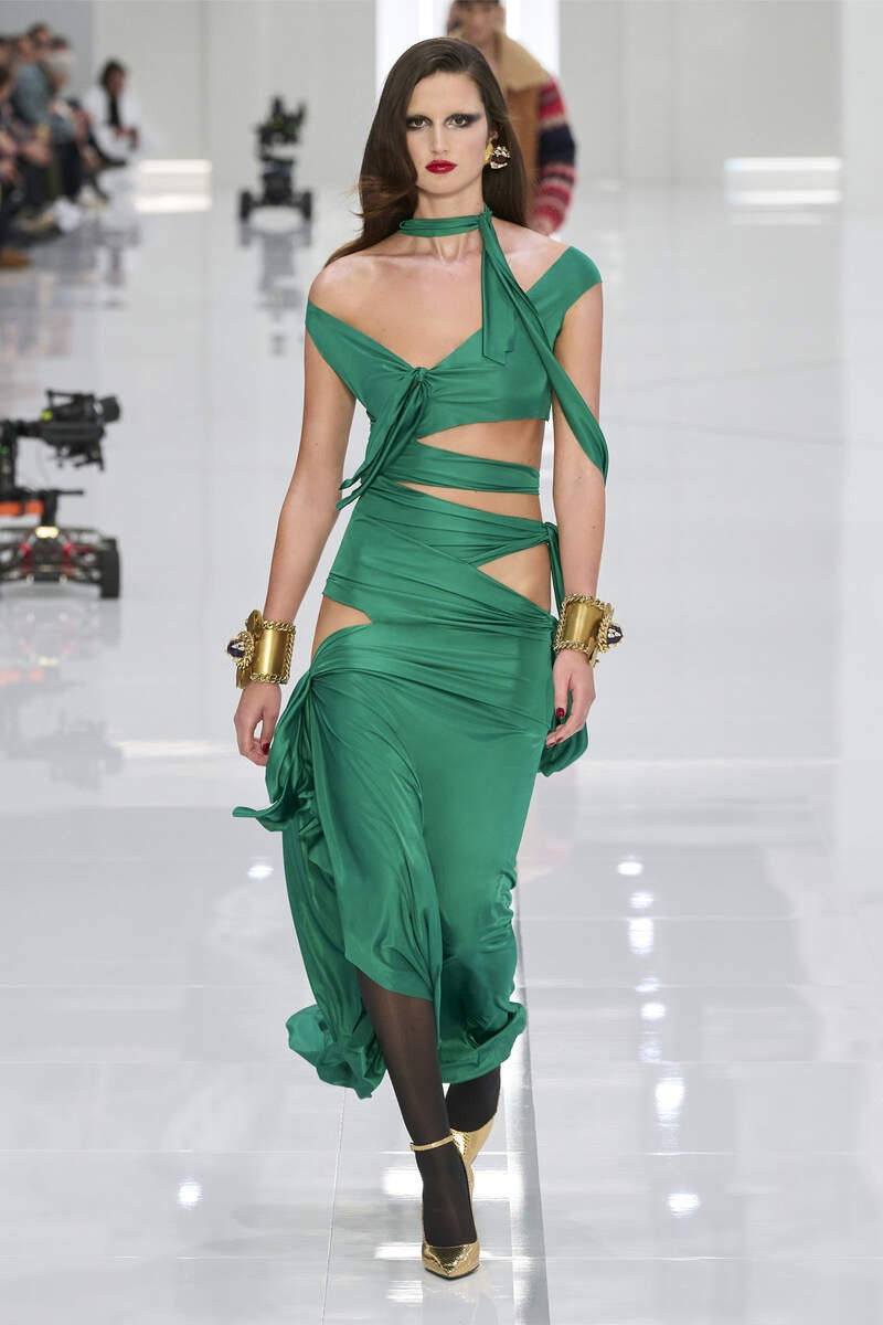 SHINY VISCOSE JERSEY LONG DRESS 7