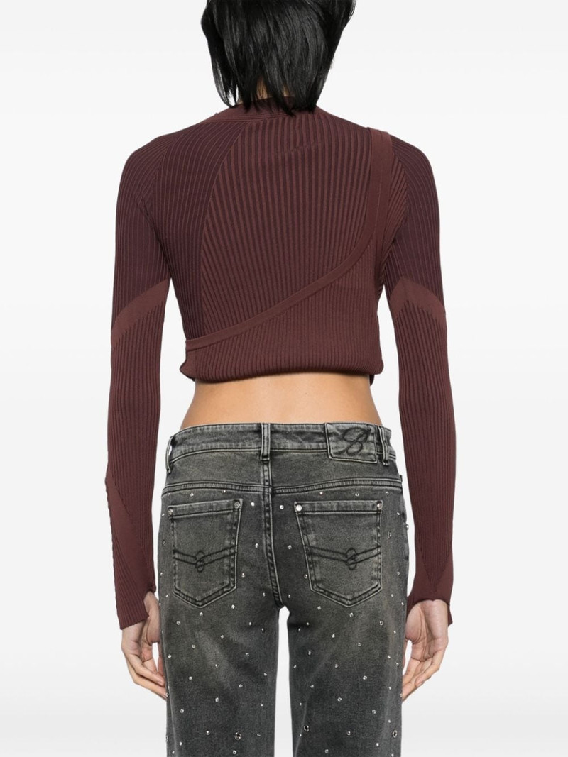 slash-neck knitted top 4