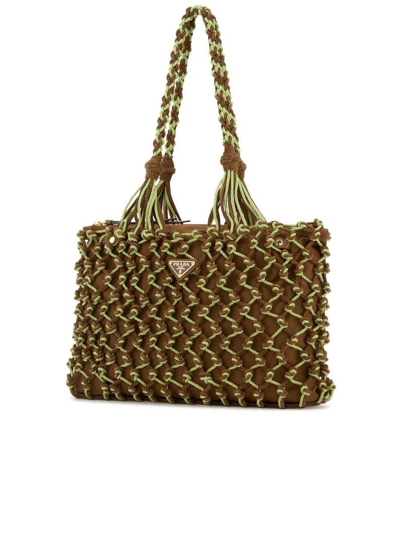 Prada Twotone Mesh Shopping Bag outlook